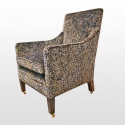 Edwardian velvet arm chair